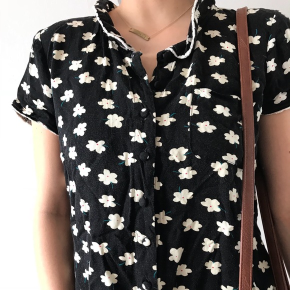 VINTAGE late 80s  floral button up baby doll dress - Picture 2 of 3